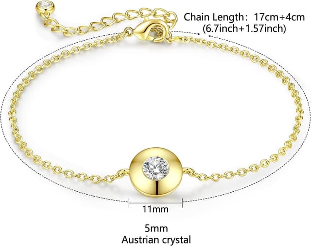 Detalle 1 de Lyniuoy bracelet chaînette en cristal