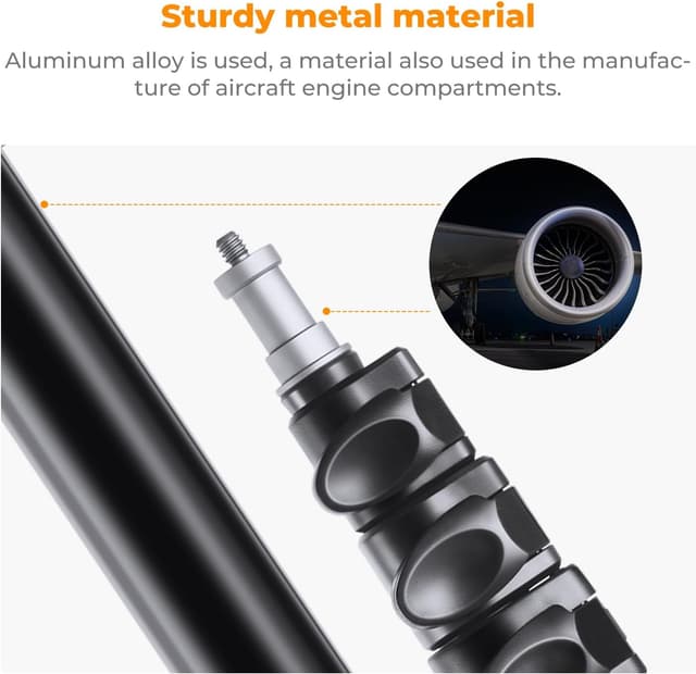 Thumbnail 2 de K&F CONCEPT Aluminum Heavy Duty Stand 2.3m