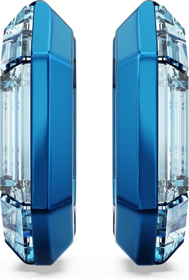 Detalle 2 de Swarovski Lucent Kreolen mit blauen Kristallen