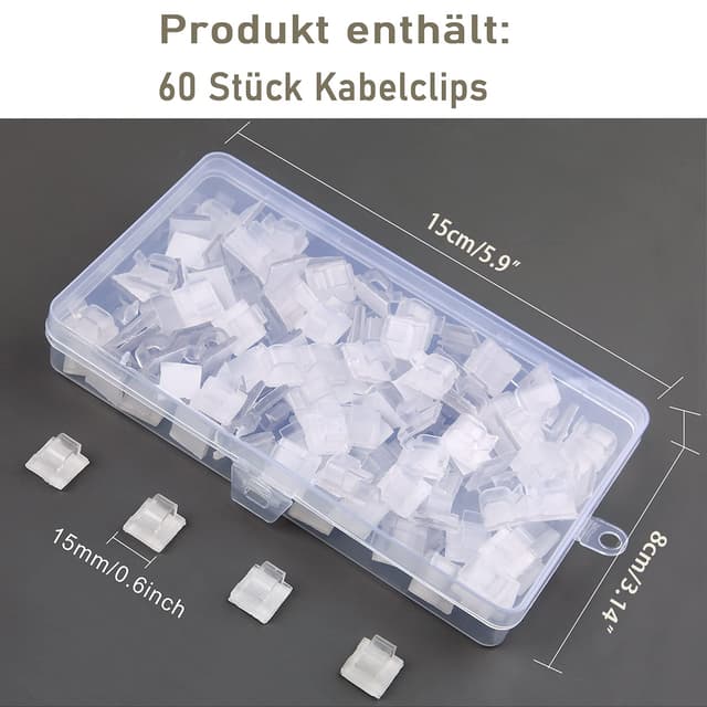 Thumbnail 6 de RYCHUI 60PCS cable clips for outdoor lights