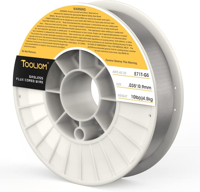 Detalle de TOOLIOM Flux Core Gasless MIG Wire E71T-GS .035" (10 lb spool) self-shielded carbon steel