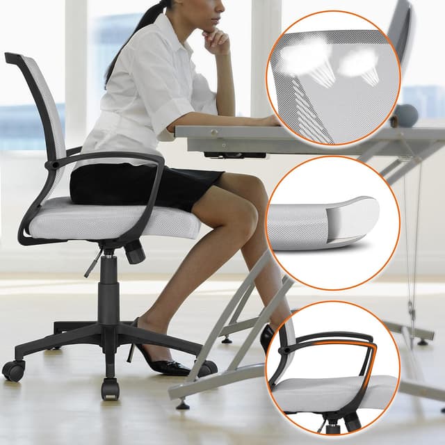 Thumbnail 3 de Yaheetech Sedia da Scrivania Ergonomica 136 kg