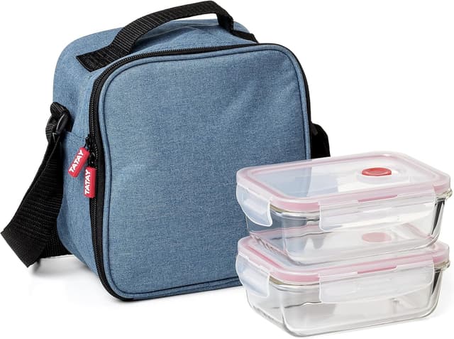 Detalle de Tatay Bolsa Termica Porta Alimentos Impermeable 3,5 L Azul Denim