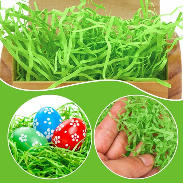 Thumbnail 4 de Bluelves 2er-Set Osterkörbchen aus Weide/Bambus mit ca. 100 g Ostergras Grün zum Befüllen