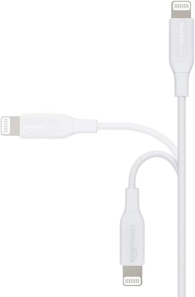 Detalle 2 de Amazon Basics Cable USB-C a Lightning, MFi, 0.9 m, Blanco ⚡