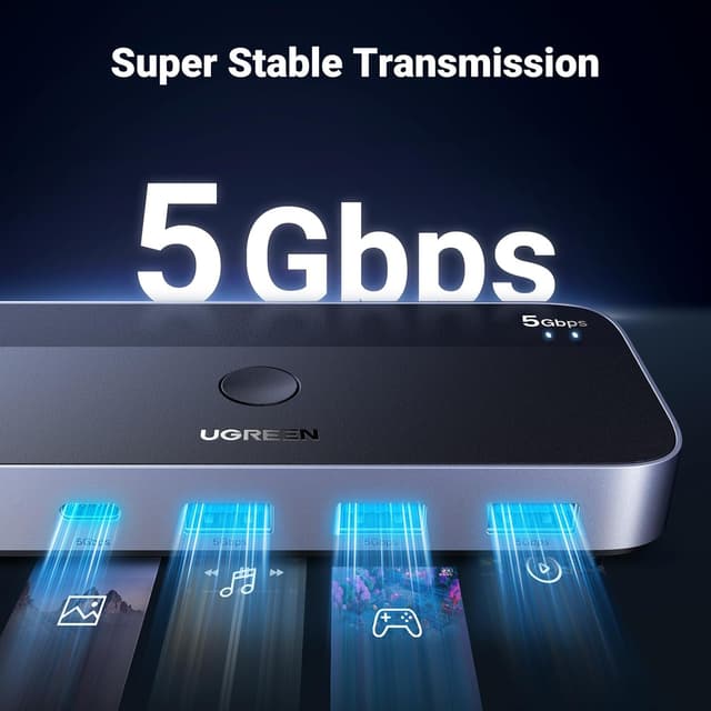 Thumbnail 5 de UGREEN USB 3.0 Switch 4-Port for 2 PCs