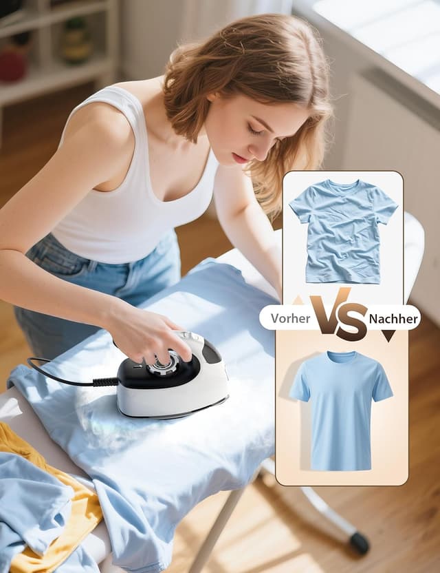 Detalle de Sundu Reisebügeleisen & Steamer Dampfglätter 2-in-1 mit Keramikplatte, 30 g/min und 5 Bügelmodi