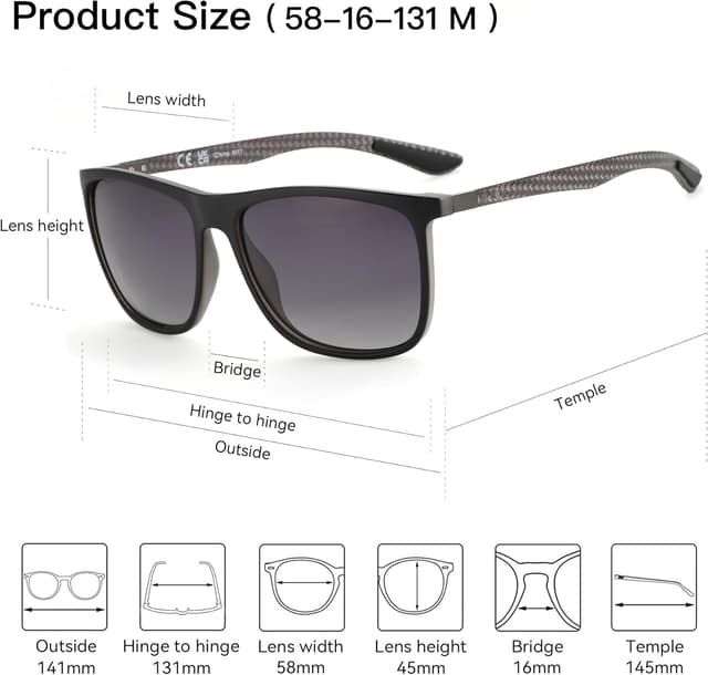 Thumbnail 4 de ZENOTTIC Occhiali da sole polarizzati 58 mm