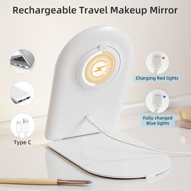 Thumbnail 1 de FUNTOUCH Rechargeable Travel Makeup Mirror with Lights