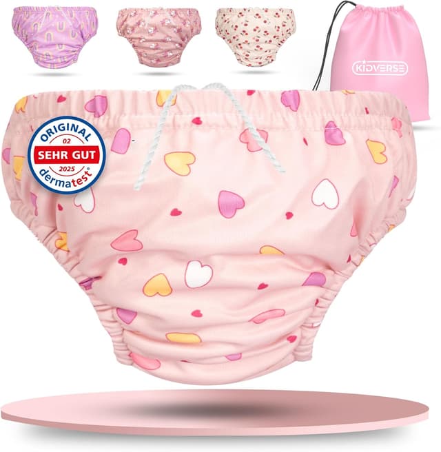 Detalle 2 de KIDVERSE Schwimmwindel Baby Badehose (wiederverwendbar) ab 6 bis 12 Monate inkl. Tragetasche