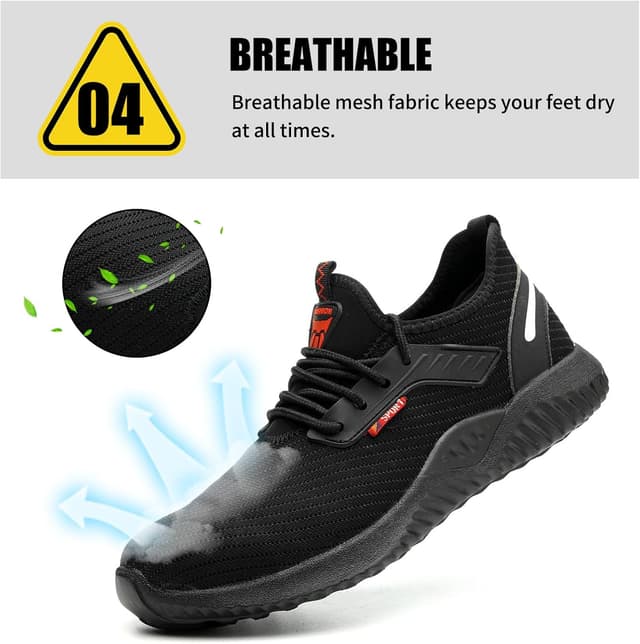 Detalle de todaysunny Work Shoes for Men & Women with anti-shock toe cap and Kevlar midsole