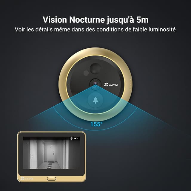 Detalle de EZVIZ DP2C Judas de Porte Caméra 1080P