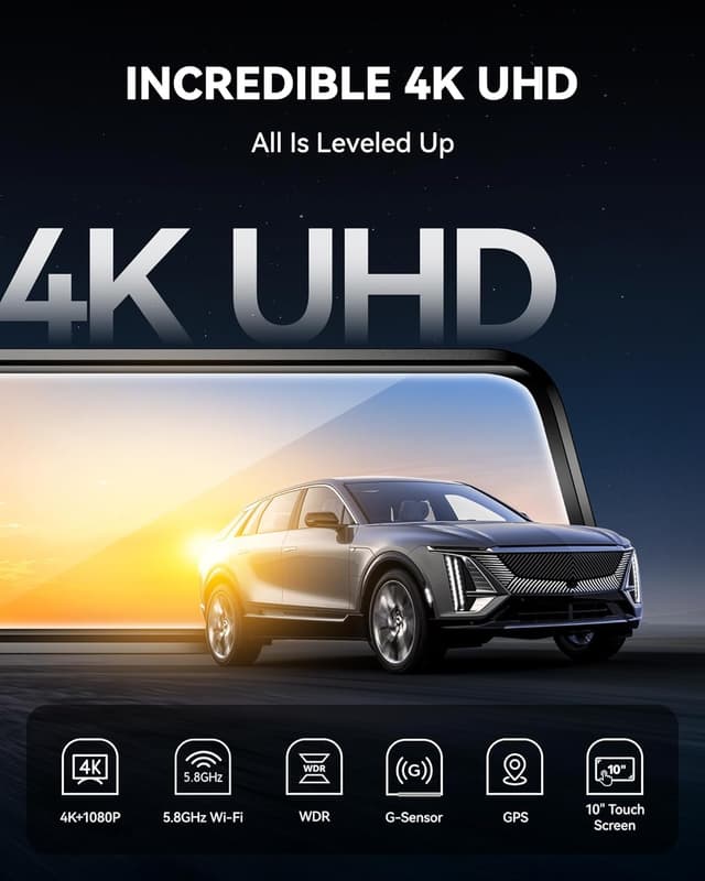 Detalle de WOLFBOX G930 10" Rearview Mirror Dash Cam