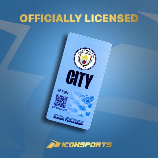 Detalle 2 de Icon Sports Officially Licensed Manchester City FC Pullover Hoodie (Unisex) — Sky Blues team spirit