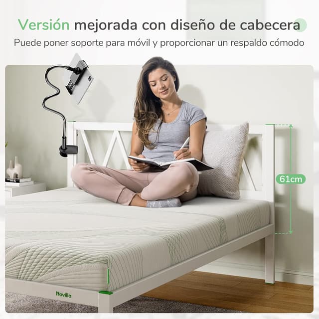 Thumbnail 7 de Novilla Somier 135x190 cm con Patas Altas y Cabecero