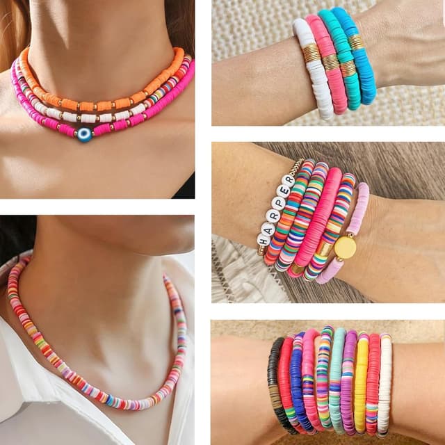 Thumbnail 2 de Fournine 6800 Pcs Clay Beads DIY Bracelet Kit 🎨