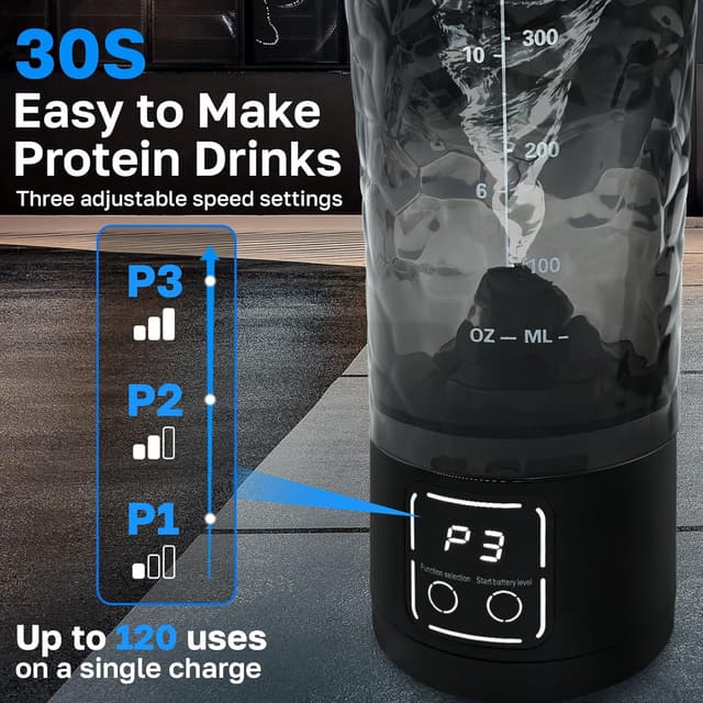 Detalle 2 de Electric protein shaker bottle 700ml