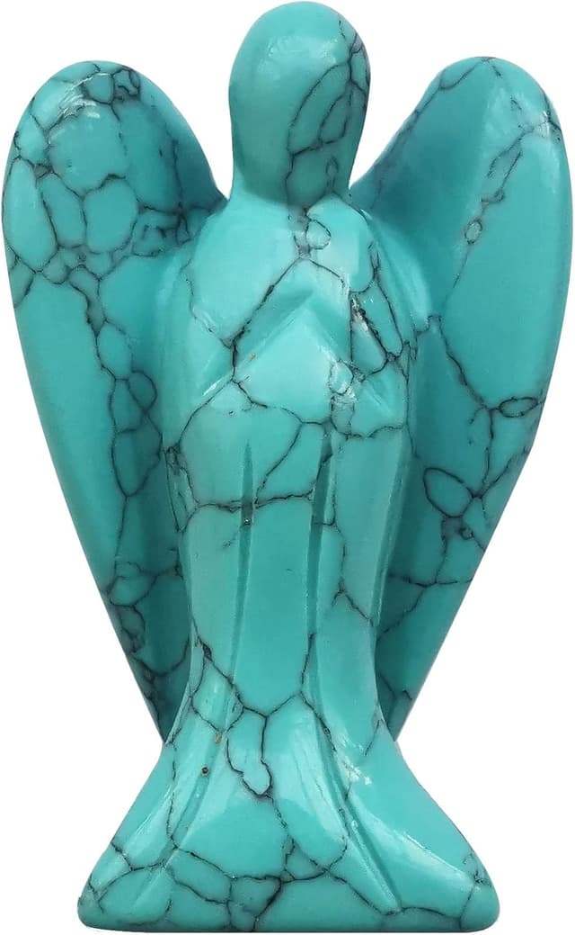 Imagen de Lovionus89 Synthese Grünes Howlite-Türkis Wächter Engel 5CM en OfertitasTOP