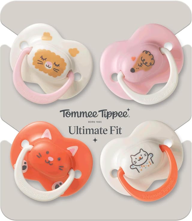 Detalle de Tommee Tippee Ultimate Fit Soother (18-36 Months) Orthodontic Dummy – Symmetrical Teat, 4 Pack