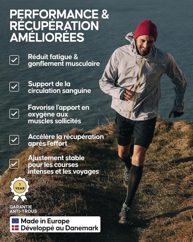 Thumbnail 2 de DANISH ENDURANCE Chaussettes de compression 21-26 mmHg