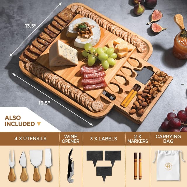 Thumbnail 2 de Bamboo Charcuterie Board Gift Set 2025 🧀