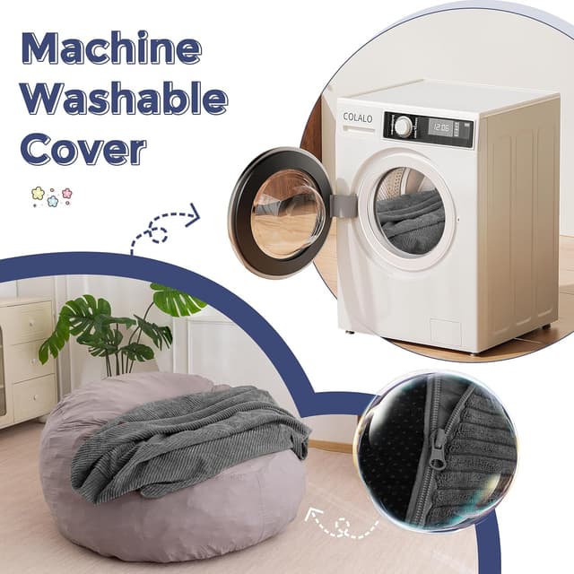 Thumbnail 4 de MAXYOYO Sillón Puff de Pana con Reposapiés