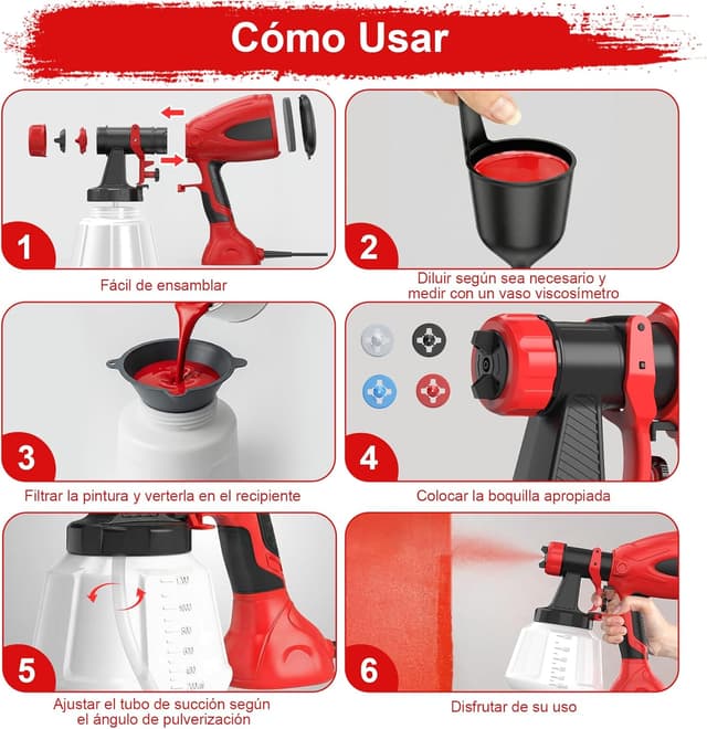 Thumbnail 4 de Pistola Pintura 650W con depósito 1200 ml