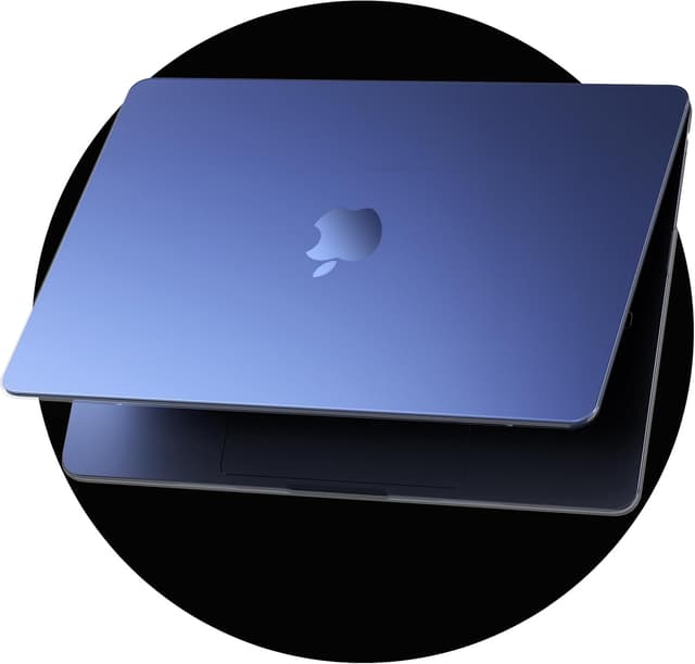Detalle de elegr Matte Crystal Case for MacBook Air 15.3-inch (Midnight Transparent) — ultra-thin hard shell