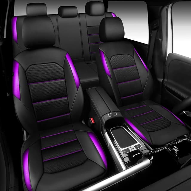 Detalle de CAR PASS Memory 3D Foam Car Seat Covers Full Set (Purple/Black) for SUVs & Trucks