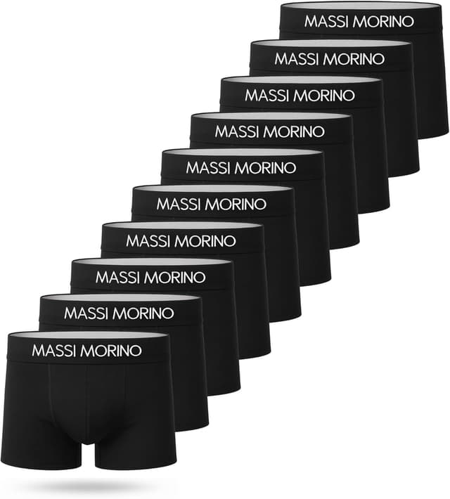 Detalle de Boxers homme en coton (lot de 6 ou à l’unité) – noirs, ceinture élastique large, sans étiquette (S à XXL)