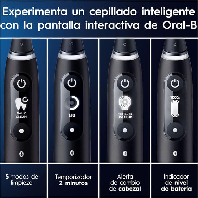 Detalle 2 de Oral-B iO 6 Cepillo Eléctrico Negro con 5 Modos 🦷