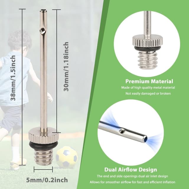 Detalle 2 de Ballpumpen Nadeln 10 Stück für Sportbälle