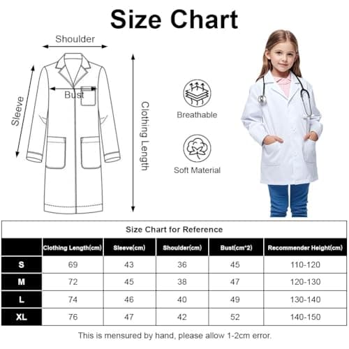 Detalle 2 de AUYAO Bata de Laboratorio XL para niños 👩⚕