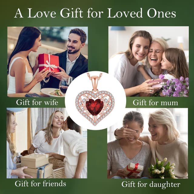 Thumbnail 4 de LAVUMO Lebensbaum Herz Kette 45+5cm