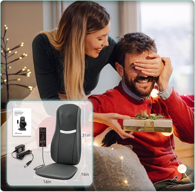 Thumbnail 7 de Snailax Asiento de Masaje Shiatsu para Cuello y Espalda 🦋