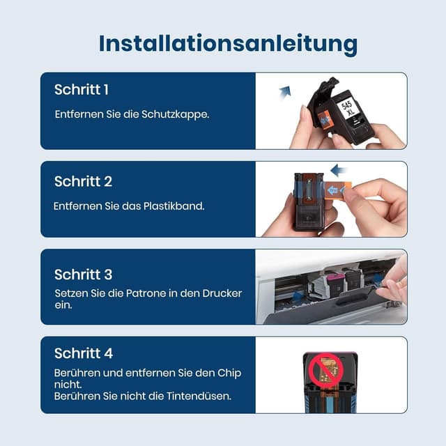 Thumbnail 4 de 545XL Schwarz Patronen kompatibel 400 Seiten