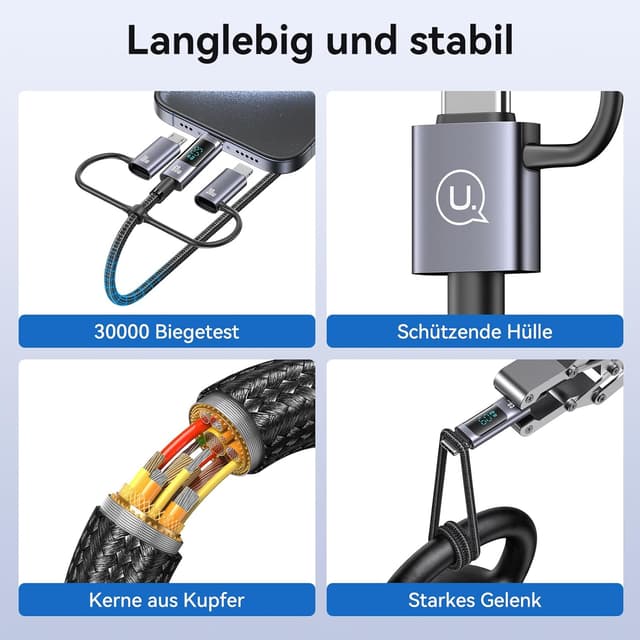 Thumbnail 4 de enablink 6-in-1 Multi USB C Ladekabel 60W 🔌