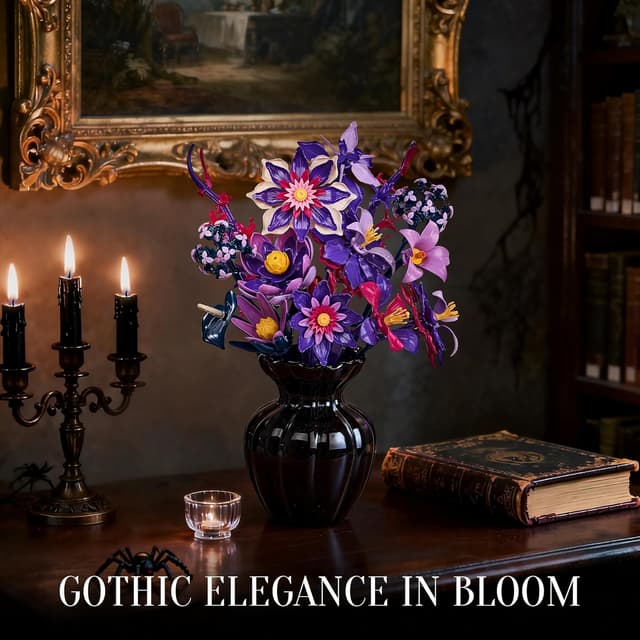 Thumbnail 1 de EWED Gothic Flowers Bouquet Building Set 528 pieces