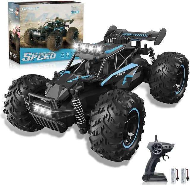 Detalle de Carox ferngesteuertes Auto (2,4 GHz, 25 km/h) 1:18 Offroad-Monstertruck mit LED