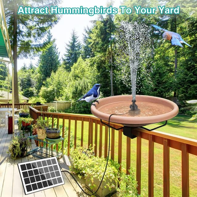 Thumbnail 6 de SZMP Fontaine solaire flottante extérieure 3,5W avec pompe bassin et LED (batterie 2000 mAh)