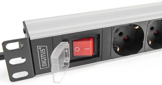 Detalle 2 de DIGITUS Regleta 19" 7 tomas 1U 4000W 🔌