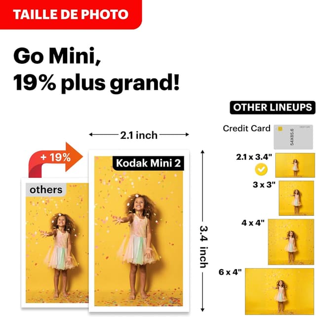 Thumbnail 4 de KODAK MINI 2 imprimante photo 38 feuilles