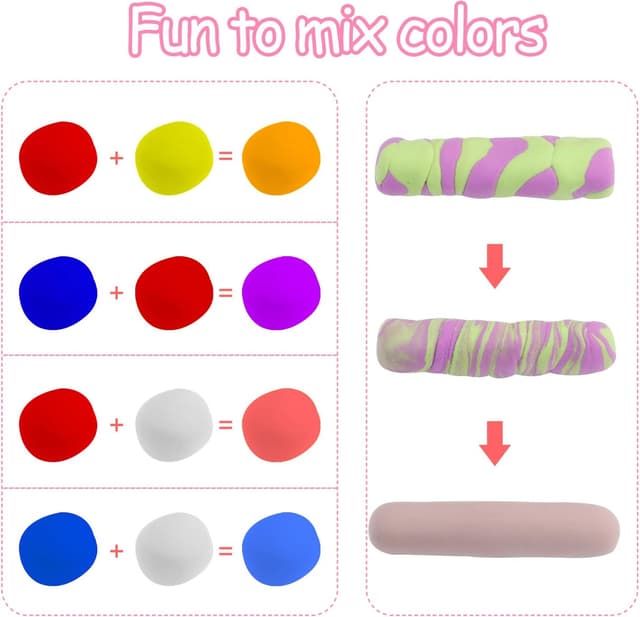 Detalle 2 de iFergoo Air Dry Clay 50 Colours