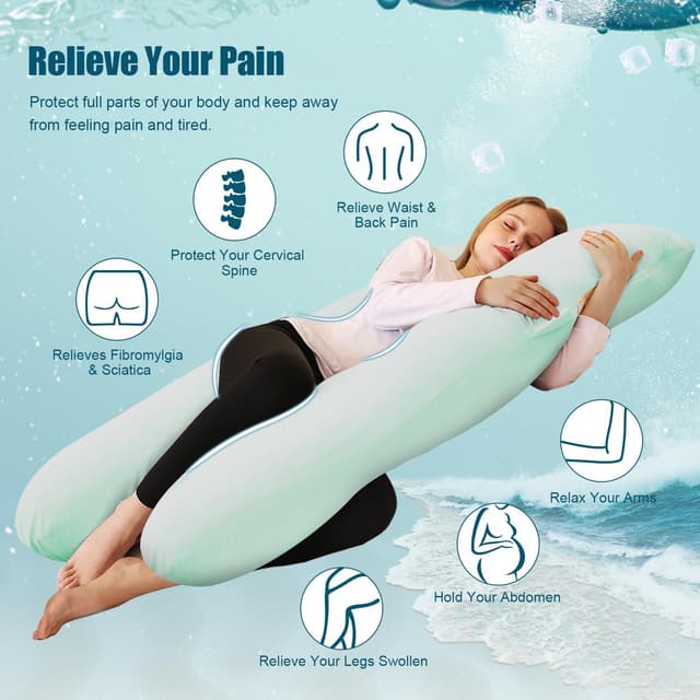 Detalle de Cooling maternity pillow 55 inch U-shape