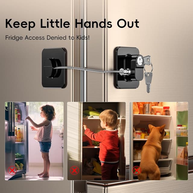 Thumbnail 5 de Two Pack Refrigerator Locks with Keys for Kids