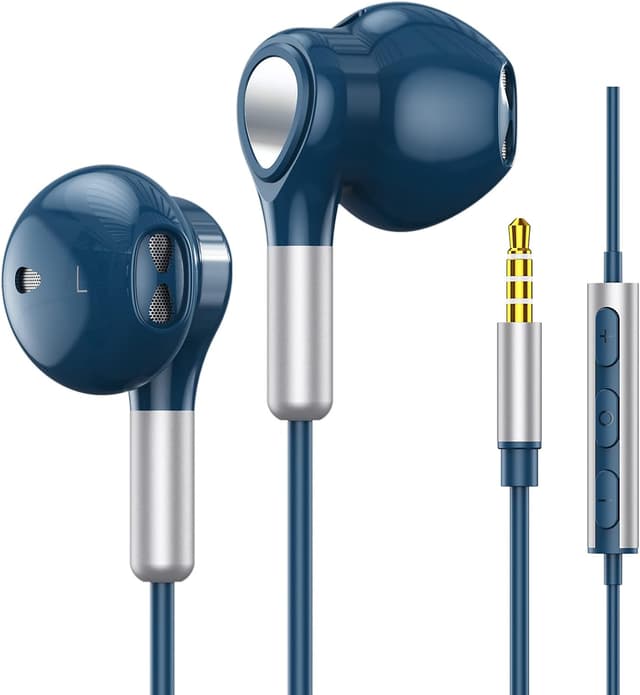 Detalle de BENEWY wired in-ear headphones with 3.5mm jack, microphone and volume control
