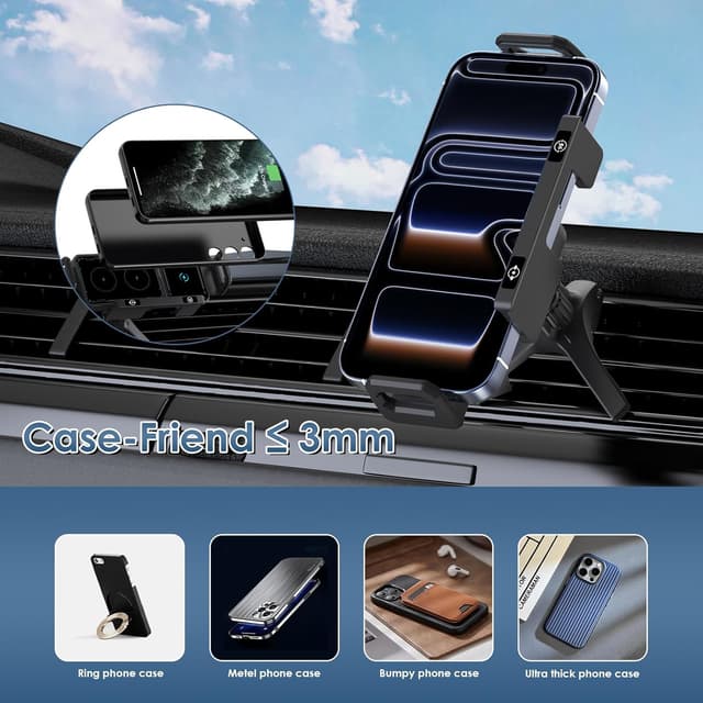 Detalle de Olycism Support voiture pour téléphone avec charge sans fil 15 W Dual Coils (rotatif) pour Galaxy Z Fold/Flip