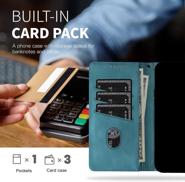 Detalle de Rostsant Handyhülle für Xiaomi Redmi A5 4G Löwenzahn – magnetisches Flip Case mit Kartenfächern