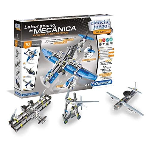 Detalle 1 de Clementoni Mechanics Aviones y Helicópteros — Juego mecánico 8+ ✈