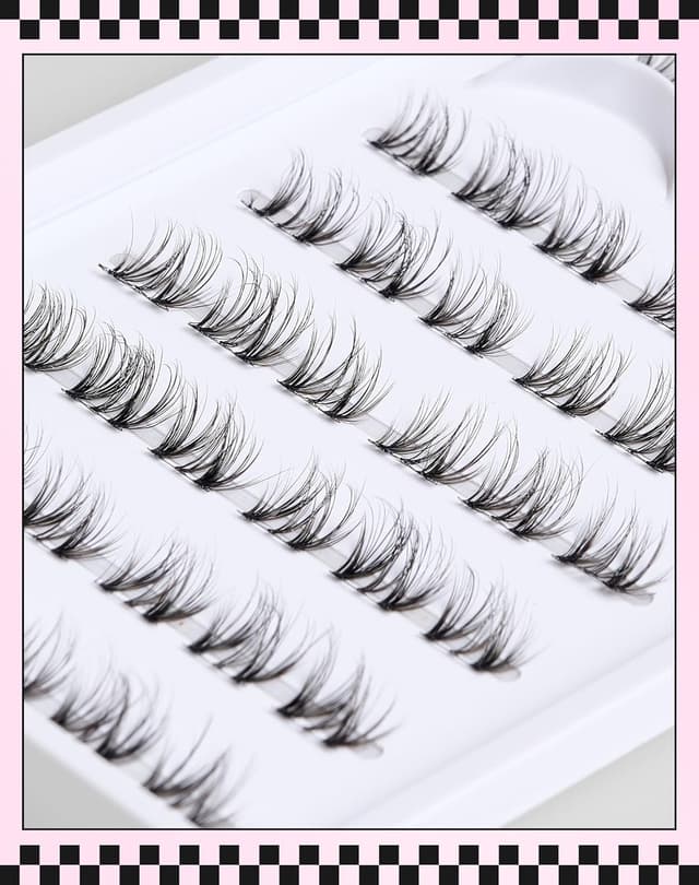 Detalle 2 de Natürliche Cluster-Wimpernverlängerungen Wispy (DIY, 7er-Pack) für einen natürlichen Wimpernlook